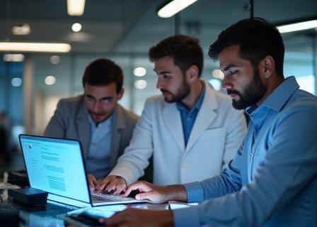 Emirates Cellular Network team collaborating on digital technology